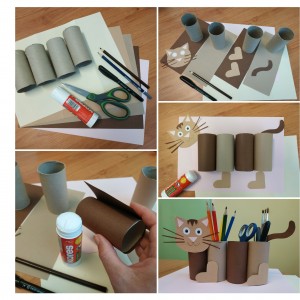 Domácí tvořivá dílna - výroba stojánku na tužky ve tvaru kočičky | Galerie akcí knihovny
